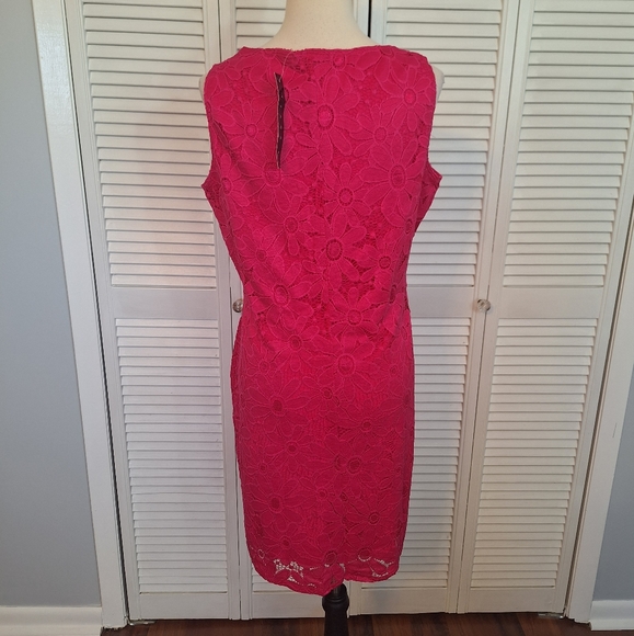 Tiana B got pink daisy lace sleeveless dress large NWT *AH - Picture 4 of 8